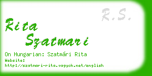 rita szatmari business card